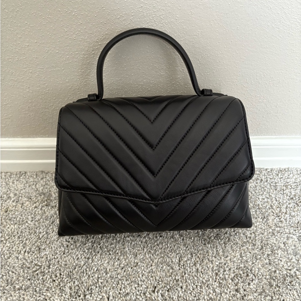 Quince Italian Leather Quilted Top Handle Satchel